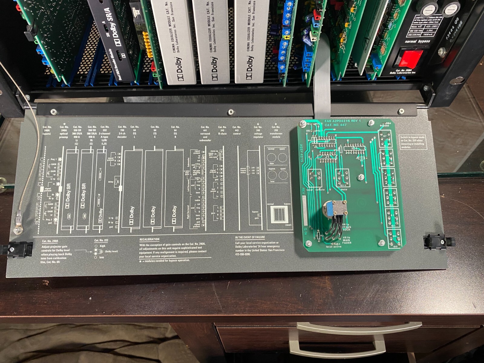 Dolby Model CP65 Cinema Sound Processor ~ Replacement Front Control Panel 447