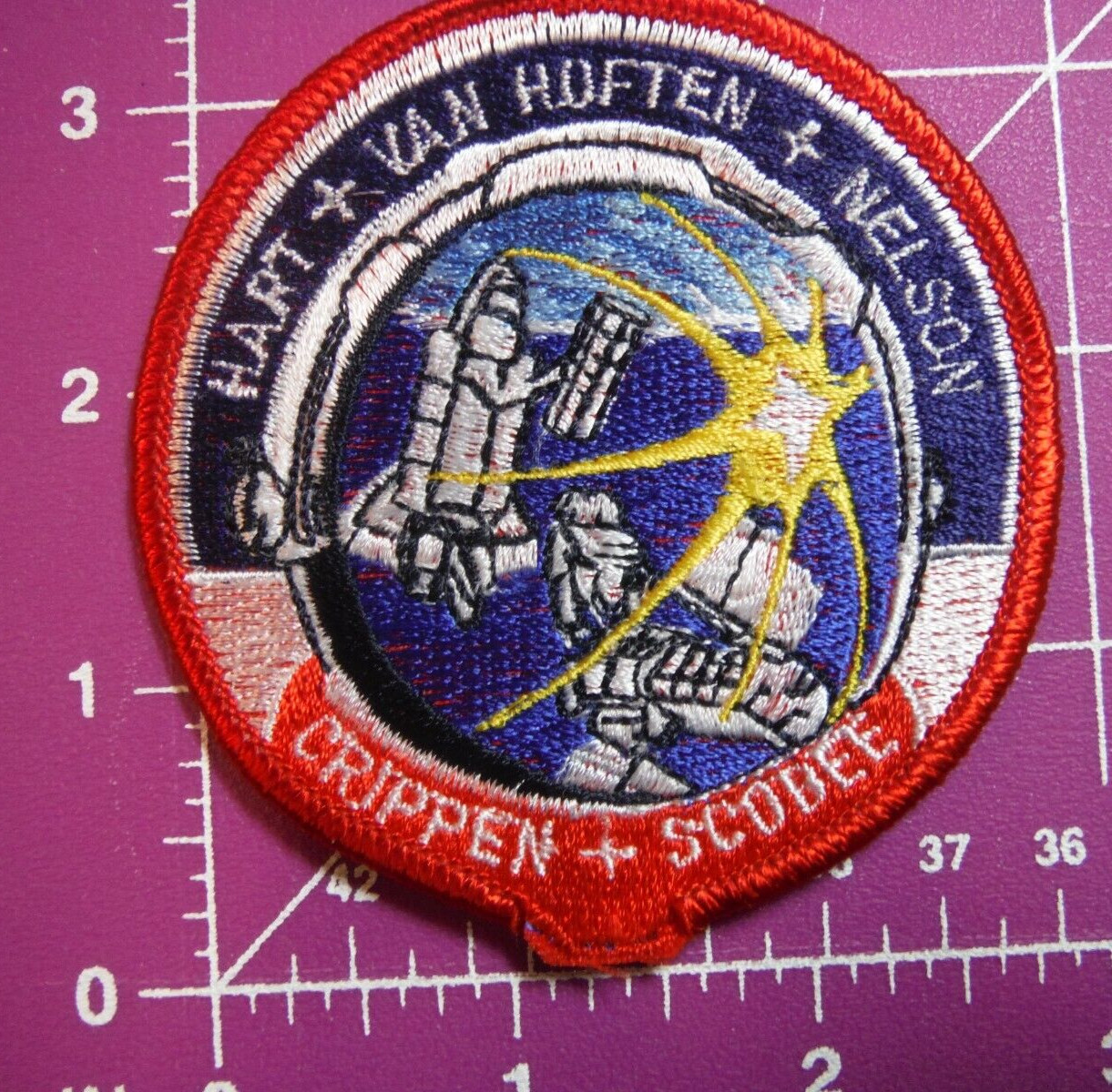 NASA Space shuttle STS-41C commemorative mission patch 3" round