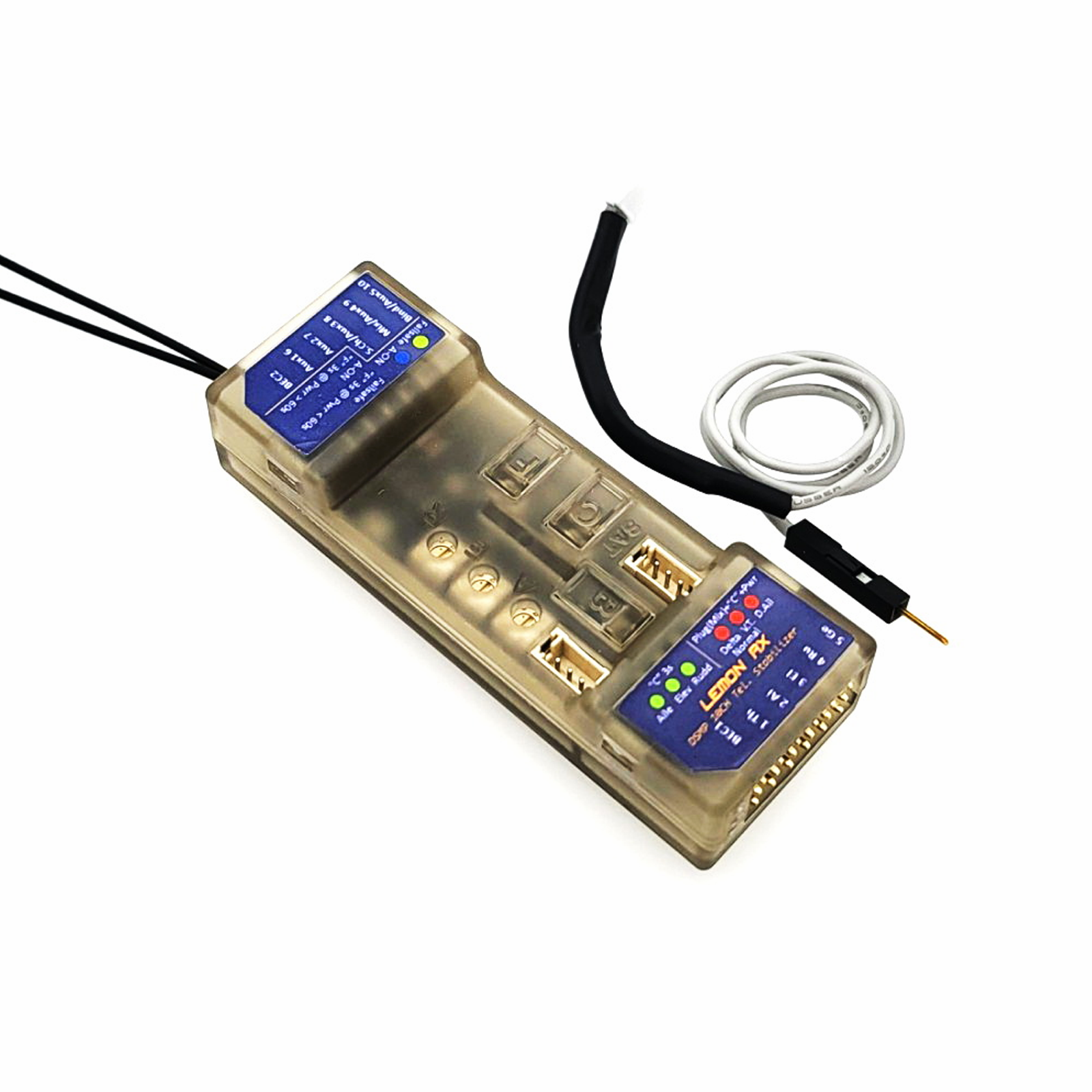 Lemon Rx DSMP DSMX Compatible 10CH Telemetry Stabilizer Voltage Probe Receiver