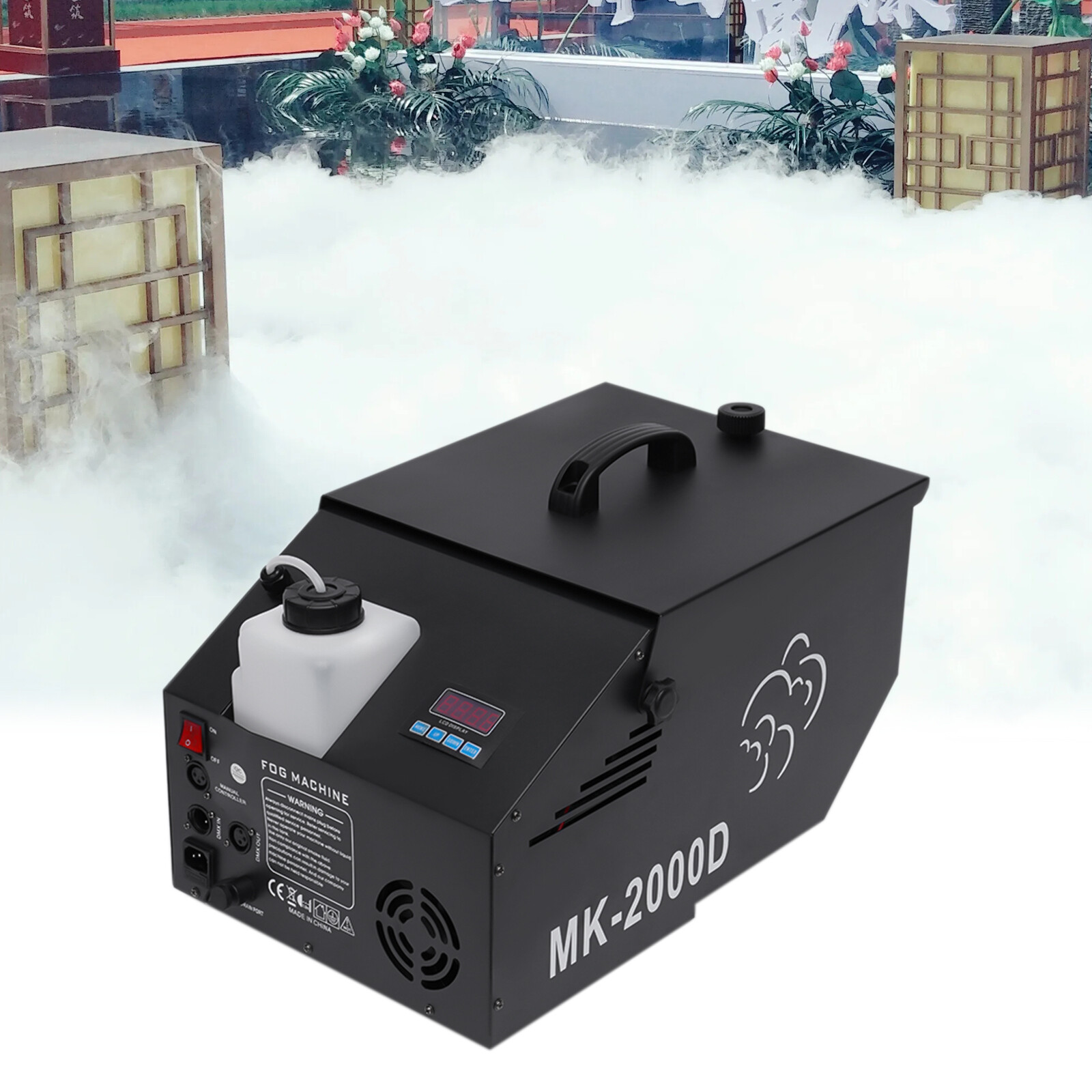 DMX Low-Lying Fog Machine for Weddings and Stages, 5000 CFM Smoke Output