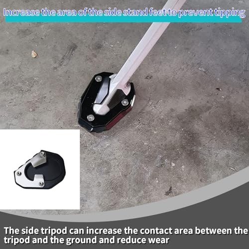 Motorcycle Bike Kickstand Extender Foot Side Stand Extension Pad Support Plate