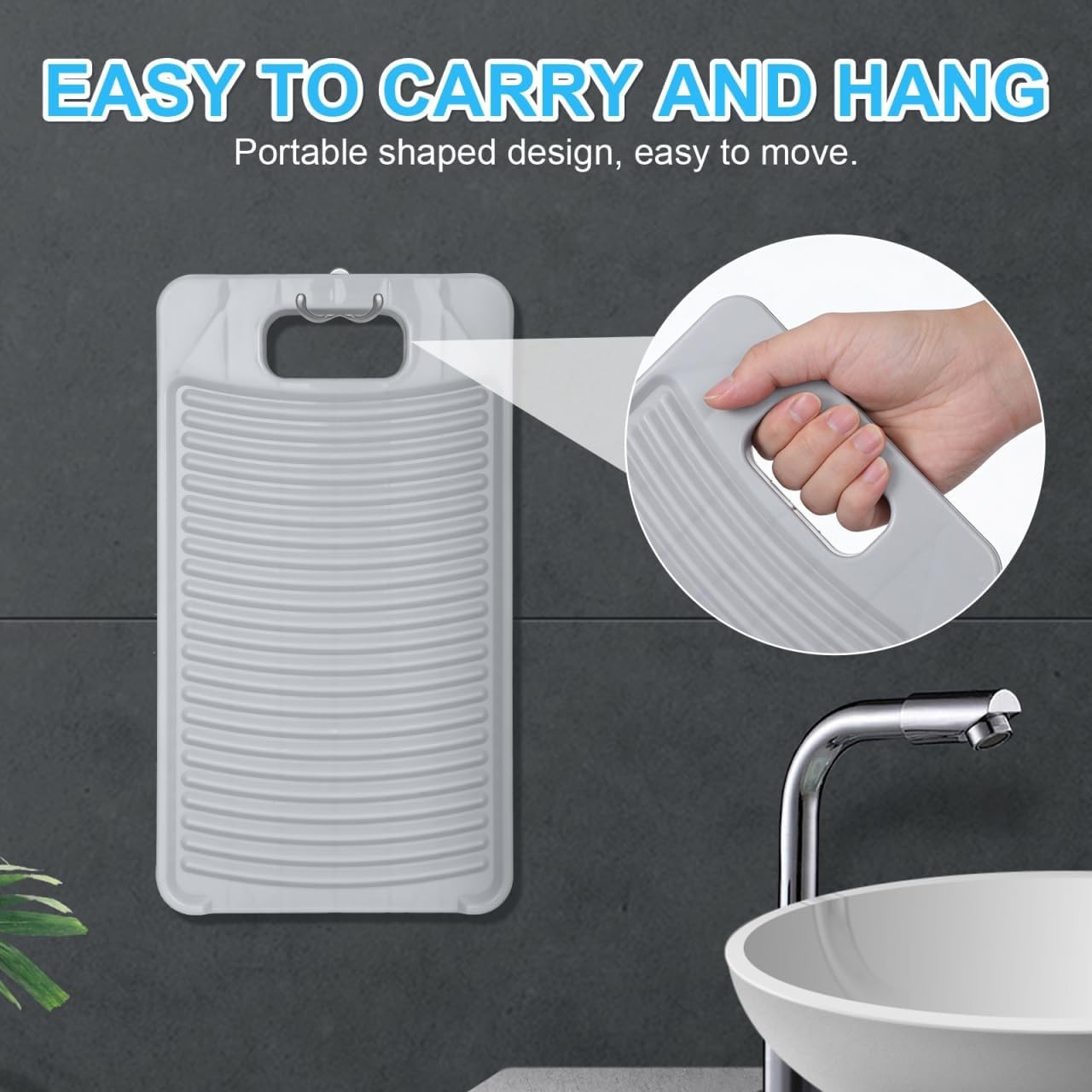 Plastic Washboard Household Washboard Non-Slip Laundry Washing Board Laundry