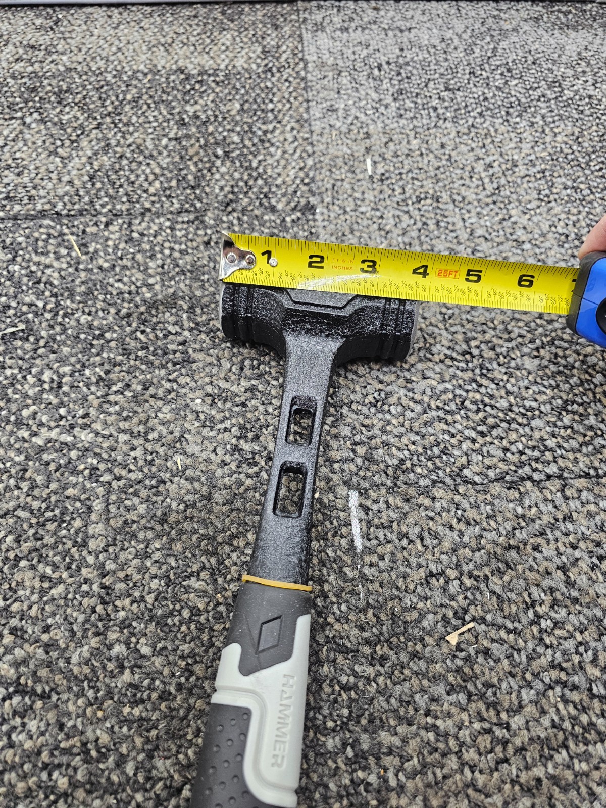 (QTY 2) JeTech Tool 3lbs Hammer 13" Ergonomic Grip Gray/Black