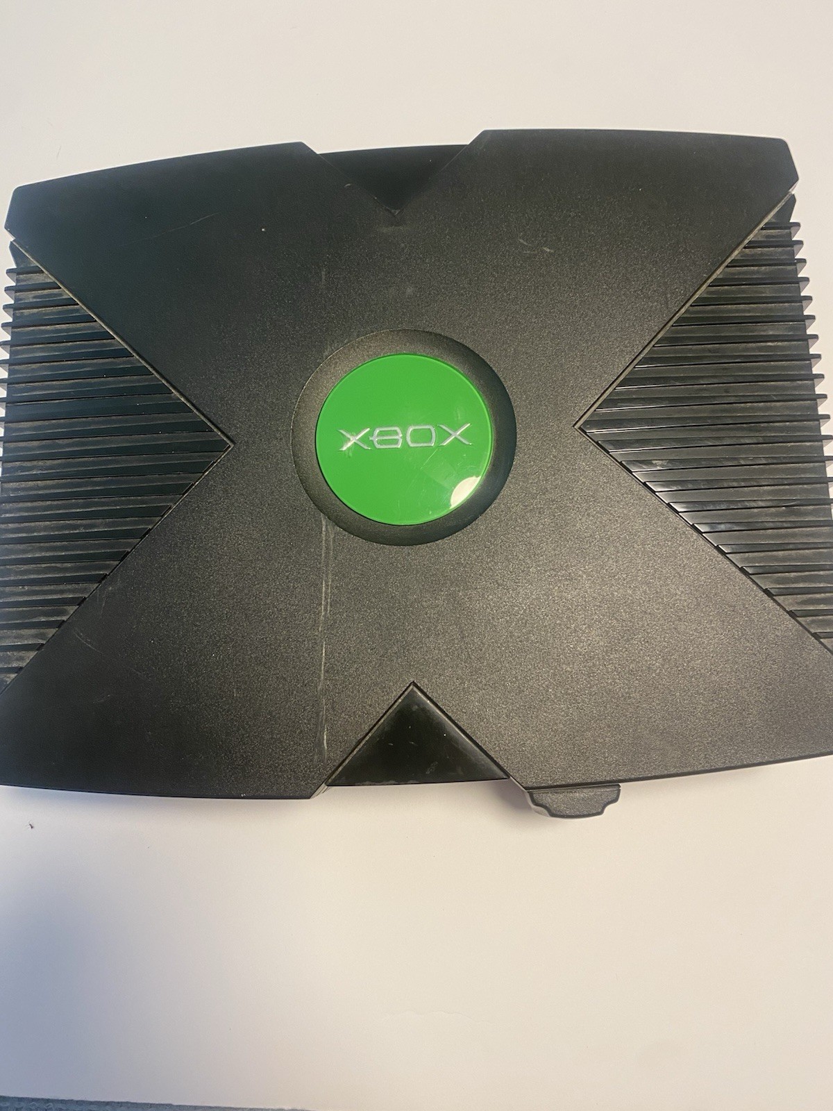 Original Xbox Console Black Tested Powers On AV & Power Cables Included