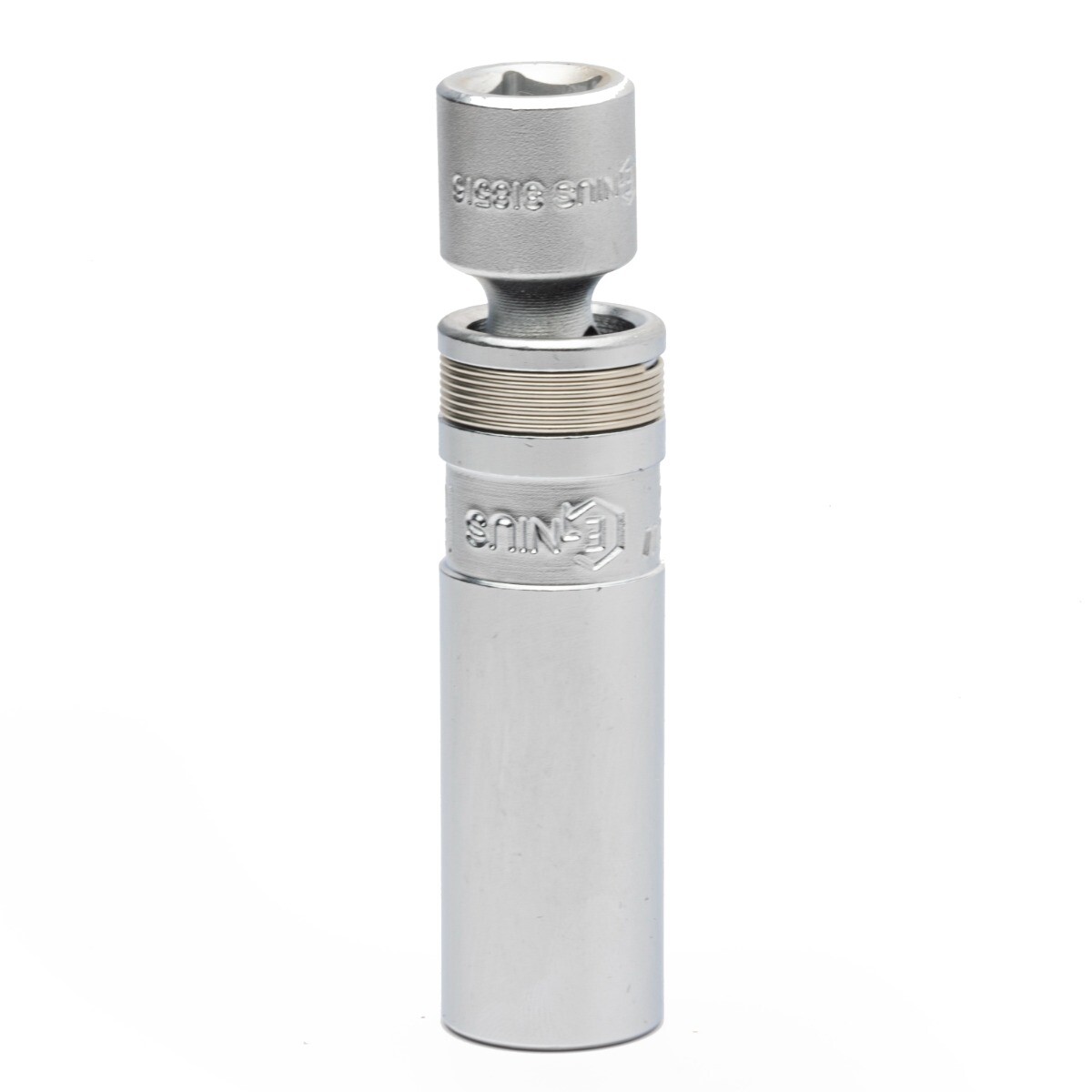 Genius Tools 3/8" Dr. 20.6mm(13/16") Swivel Spark Plug Socket - 318521