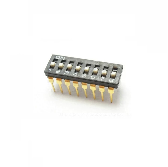1PCS NEW Black 2.54mm Pitch 8-Bit 8 Positions Ways Slide Type DIP Switch