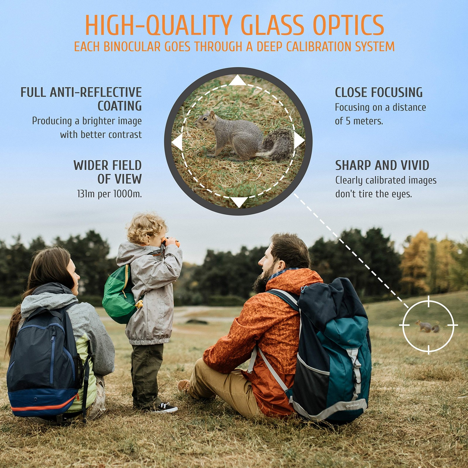 BeBison Binoculars for Kids - 8x21 High Resolution Real Optics - Compact Fold...