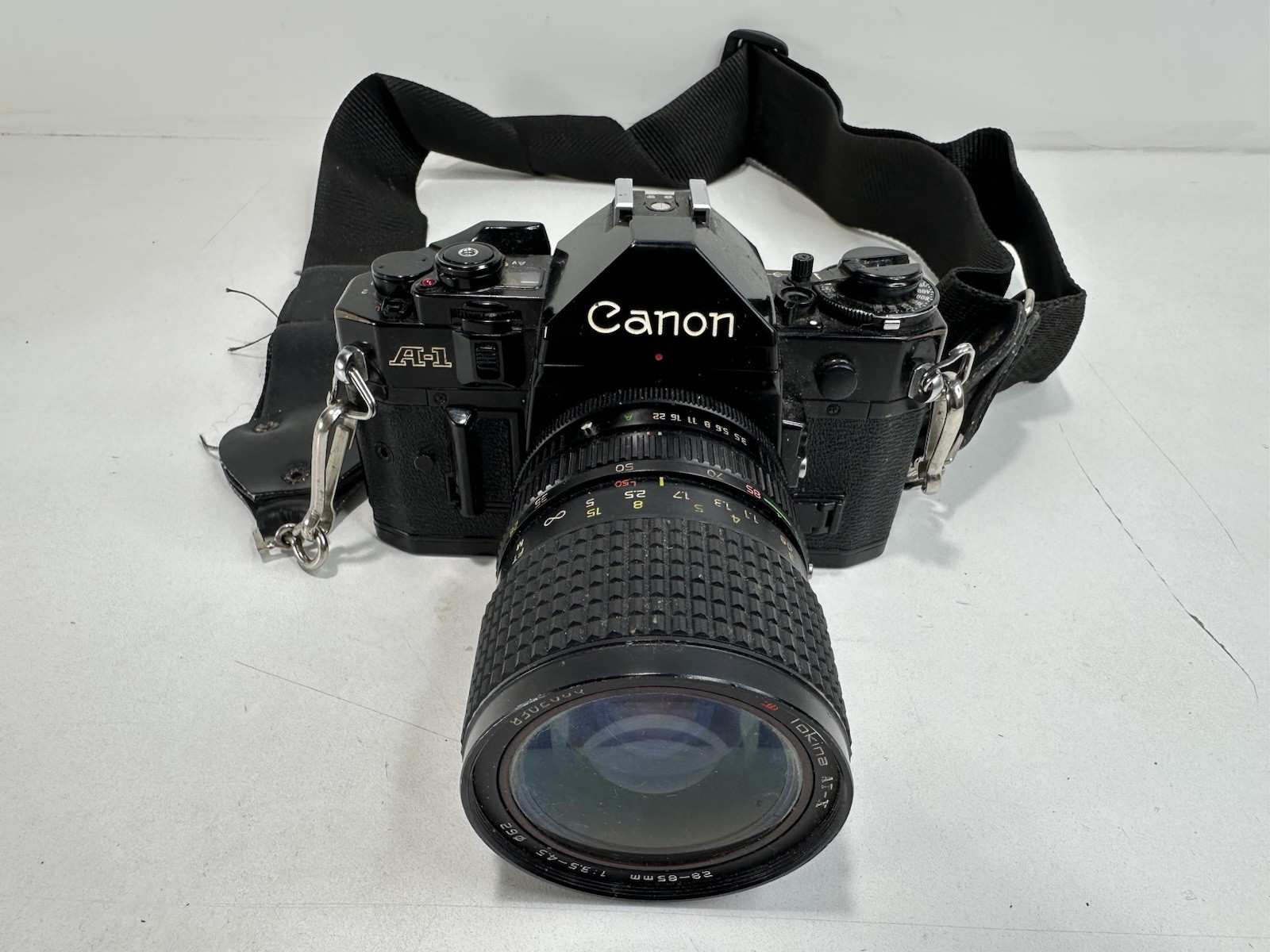 Canon A-1 A1 35mm SLR Film Camera w/ Tokina 28-55mm Lens