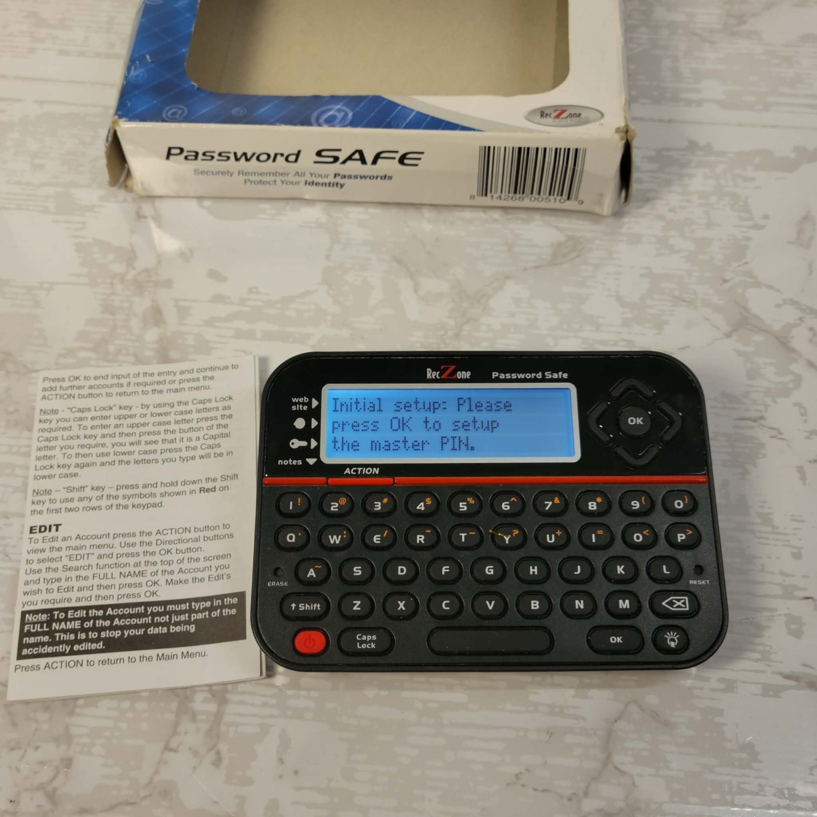 Password Keeper Safe Vault Password Organizer RecZone Model 595
