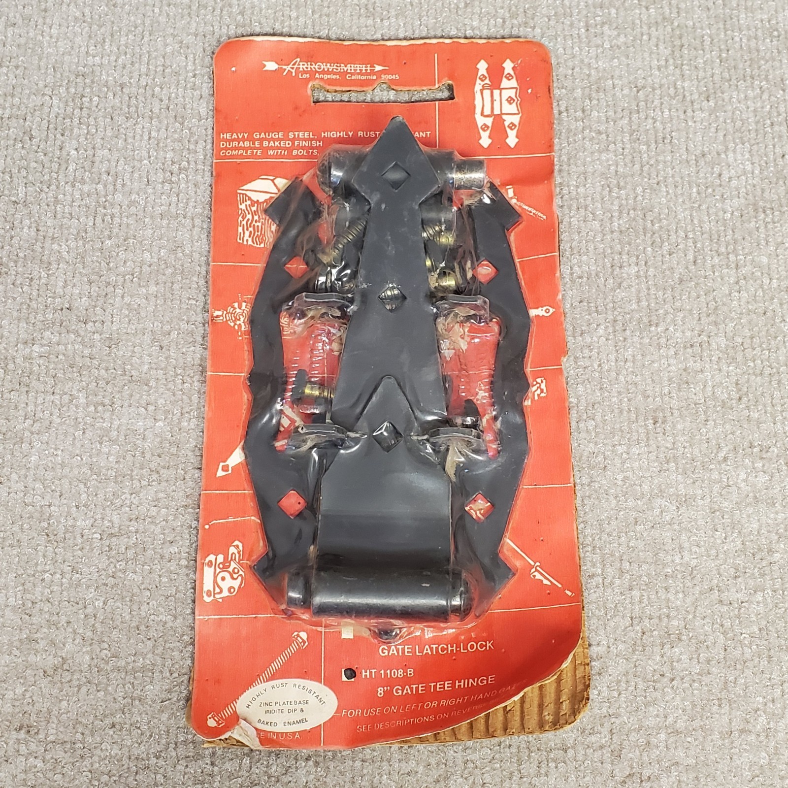 Arrowsmith Heavy Guage Steel Gate Hinge with Bolts HT 1108 B. NOS