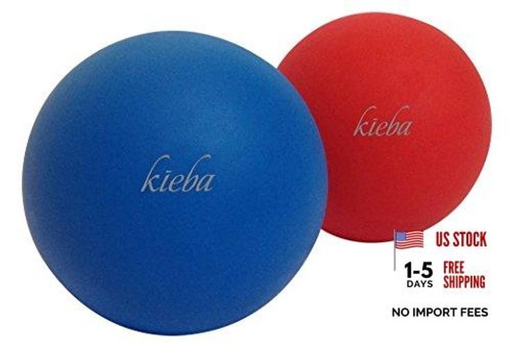 Trigger Point Massage Lacrosse Balls for Myofascial Release - Blue and Red