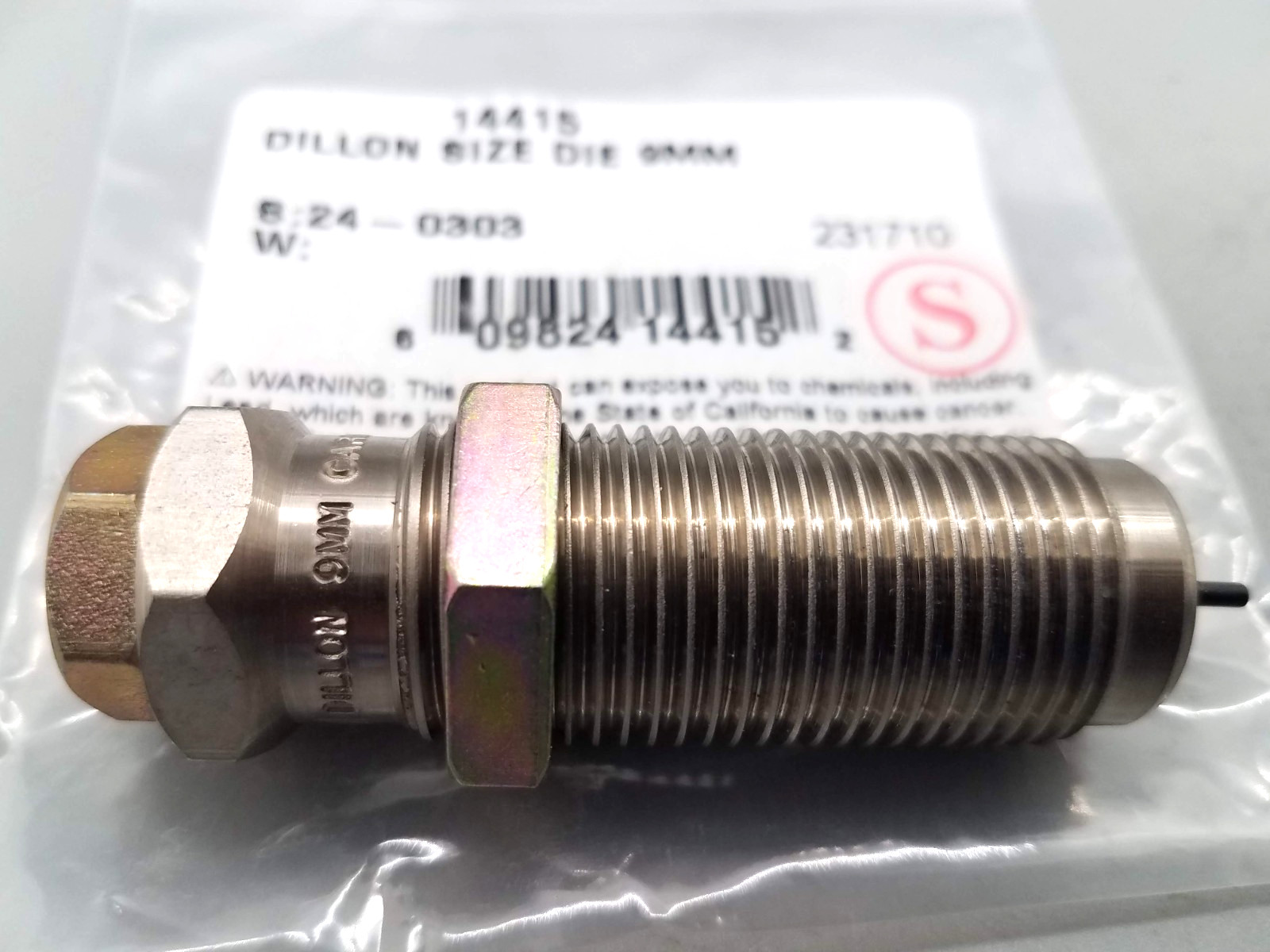 Dillon Precision 9MM Sizing Die Carbide FL Full Length Size - NEW