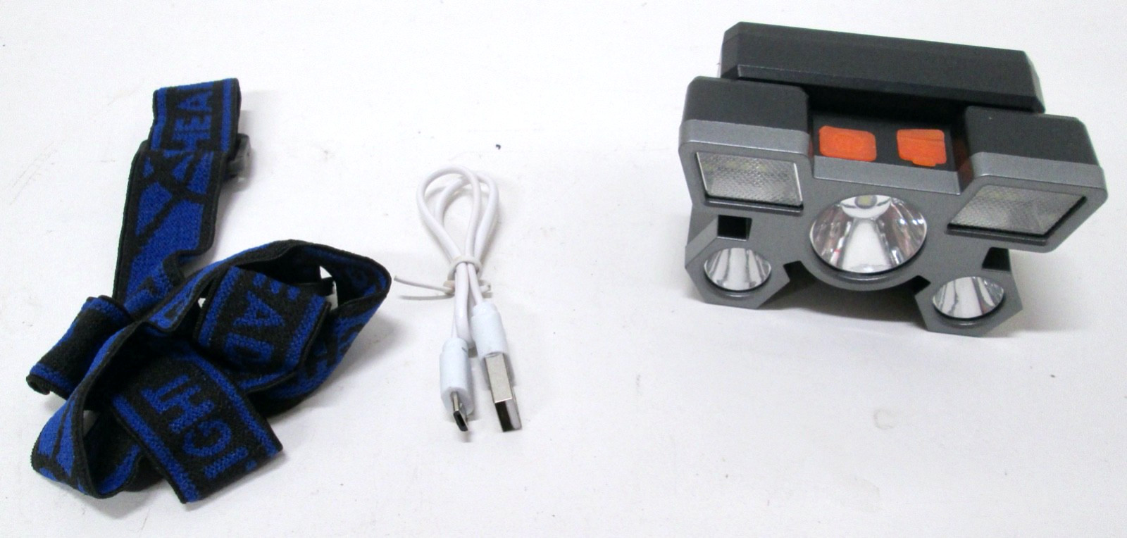 New 5 Leds Super Bright LED Headlights, USB Rechargeable Portable 4 Modes
