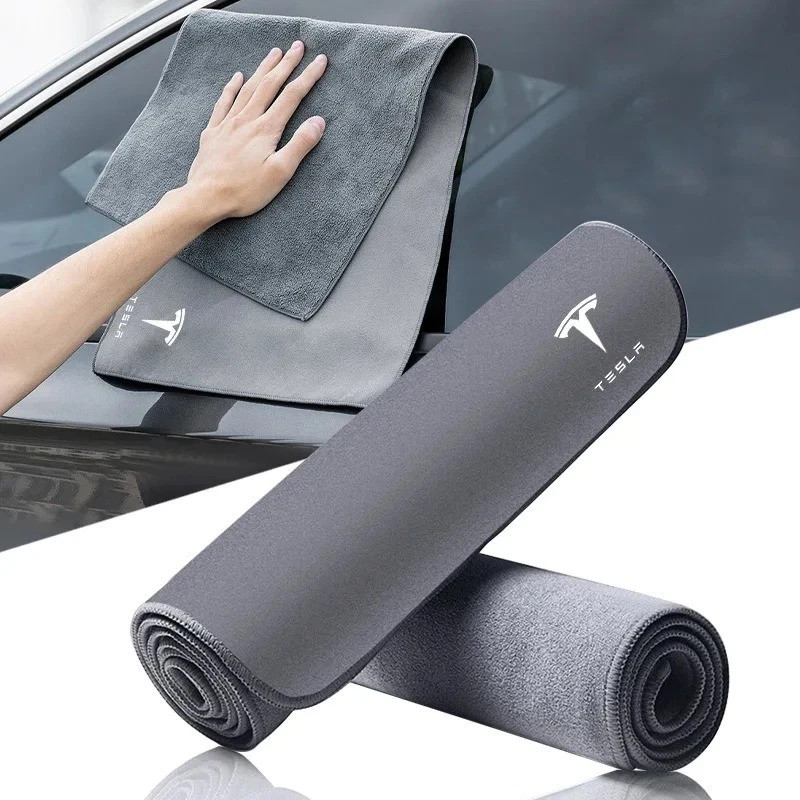 Car Wash Microfiber Towel Cleaning Drying Cloth Rag for Tesla Model 3 S X Y