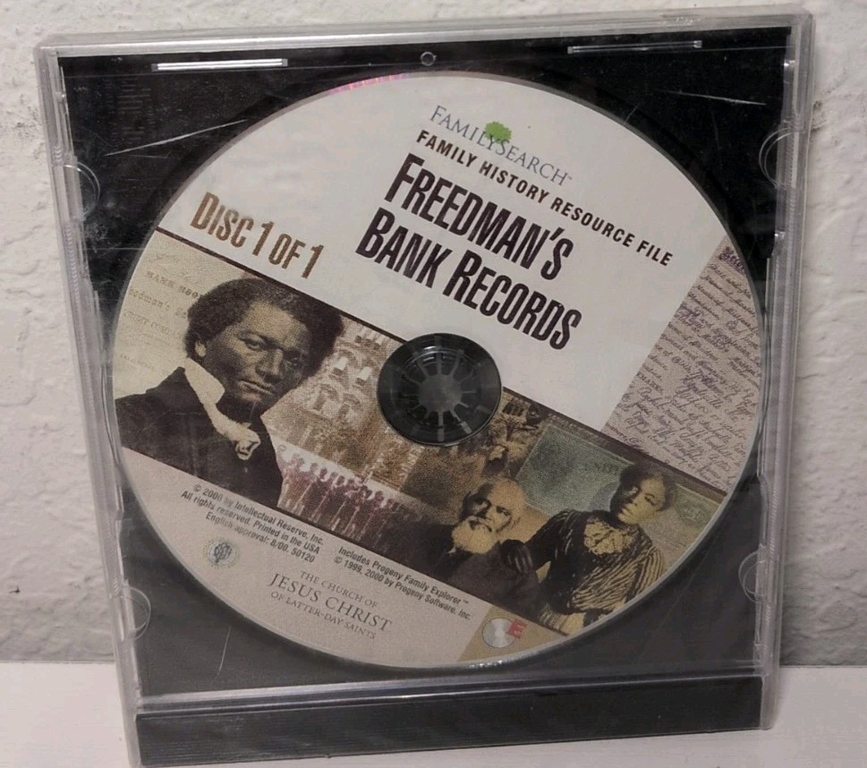Family Search Family Resource File Freedman's Bank Records Disc 1 CD NEW B319