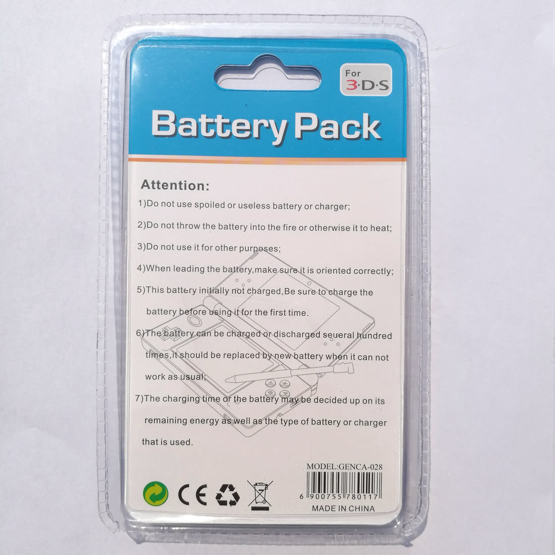Two(2) 2000mAh 3.7V Rechargeable Battery for Nintendo 3DS 2DS CTR-003 CTR-001