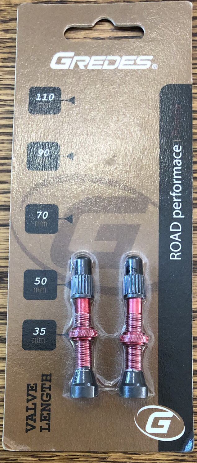 GREDES Presta Tubeless Stem Road Performance RED 50mm Free Shipping