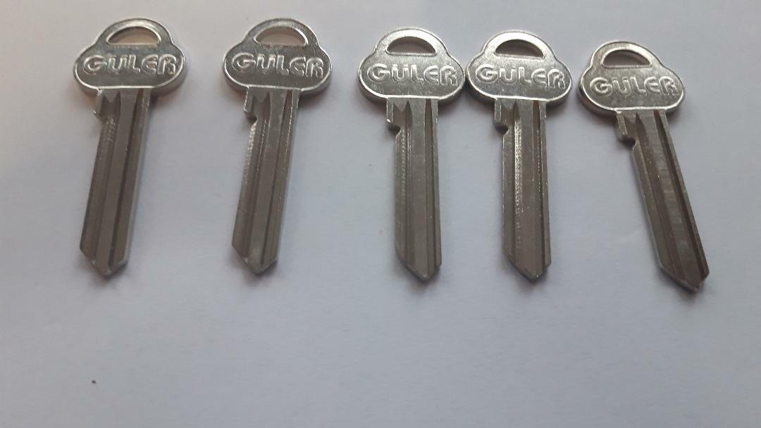 5 X AAG5  /Made by GULER -Turkey /ASS52R SILCA /AS-HH7 JMA/ ASSA Key Blanks
