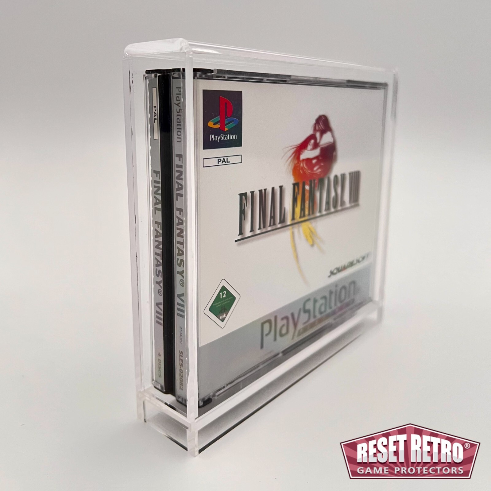 Acrylic Box for Playstation 1 Double Case Original Box PS1 UV Cover RESET RETRO Game
