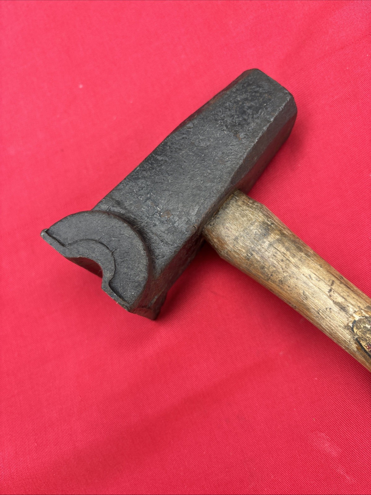 HELLER - 5/8" - BLACKSMITH TOP SWAGE HAMMER - ALL ORIGINAL WITH HANDLE -