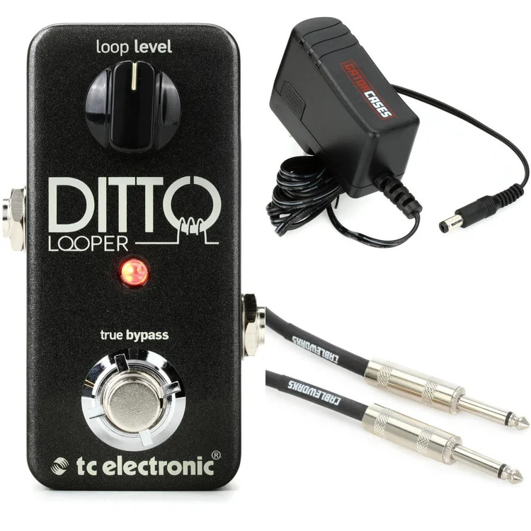 TC Electronic Ditto Looper Pedal with Cable and Power Supply
