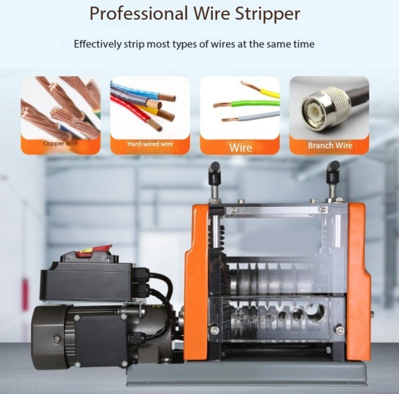 Electric Wire Stripping Machine 60W 1.5-25mm Visible Stripping Depth 6mm