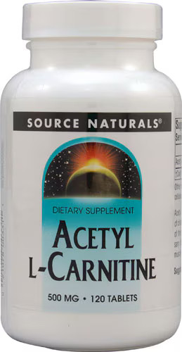 2 X Source Naturals Acetyl L-Carnitine -- 500 mg - 120 Tablets