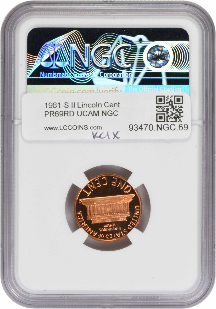 1981-S Lincoln Cent Type 2 PR69RD DCAM NGC