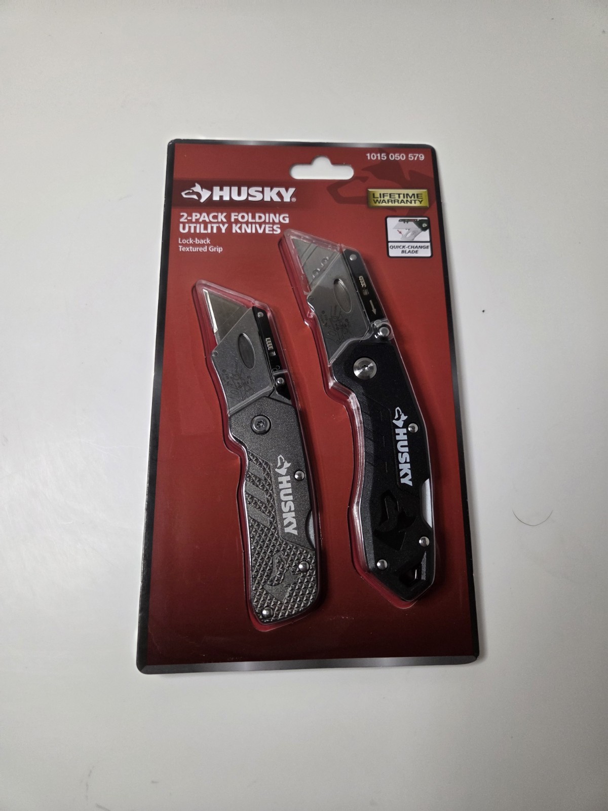 Husky 2 Pack Folding Utility Knives New