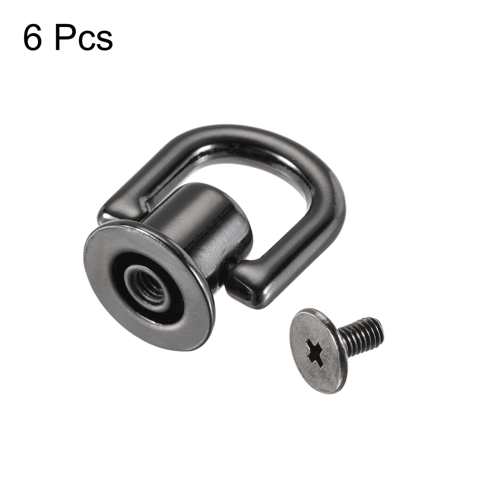 12x10mm Ball Head Button Studs with D Ring Dark Grey 6pcs