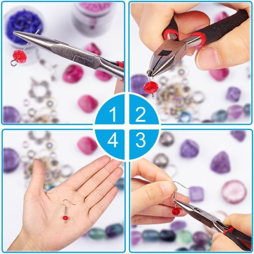 2400Pcs Earring Making Supplies Kit with 24 Style Earring Hooks, Earring Back...