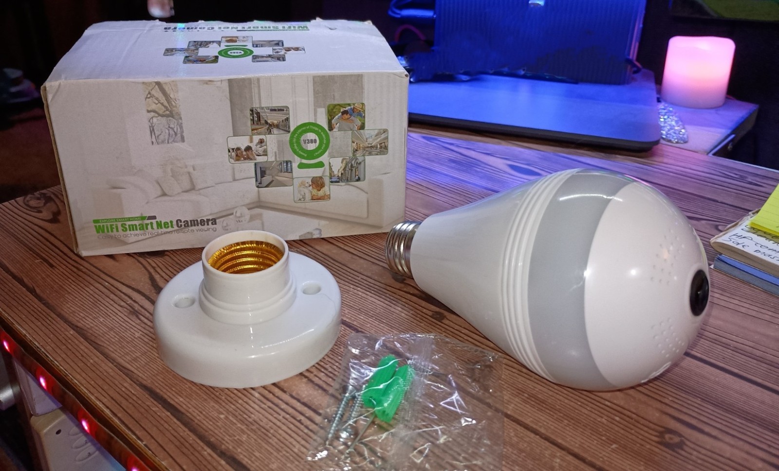 wifi smart net camera panoramic view v380 pro