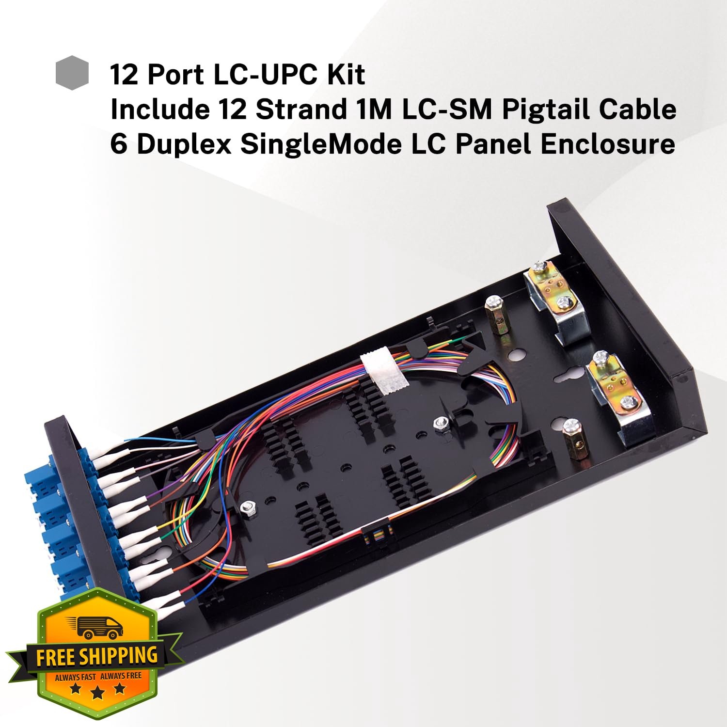 Fiber Enclosure Kit 12 Port LC SM OS1 Box Wall Mount