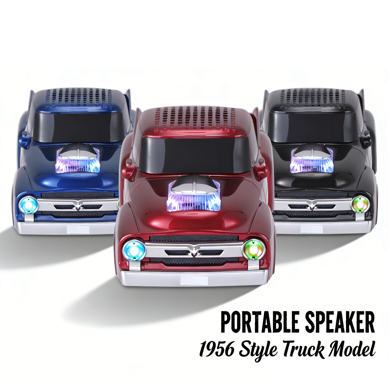 Portable Truck Speaker Dual 2" Bass Radiator Bluetooth 5.0 FM Radio TWS USB AUX