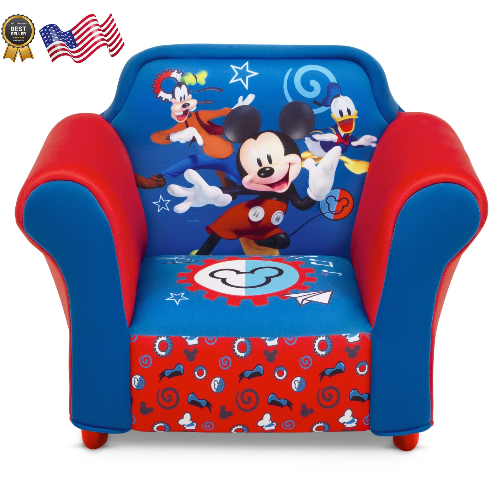 Kids Disney Mickey Mouse Chair Upholstered Armchair Chair For Toddler GIFT