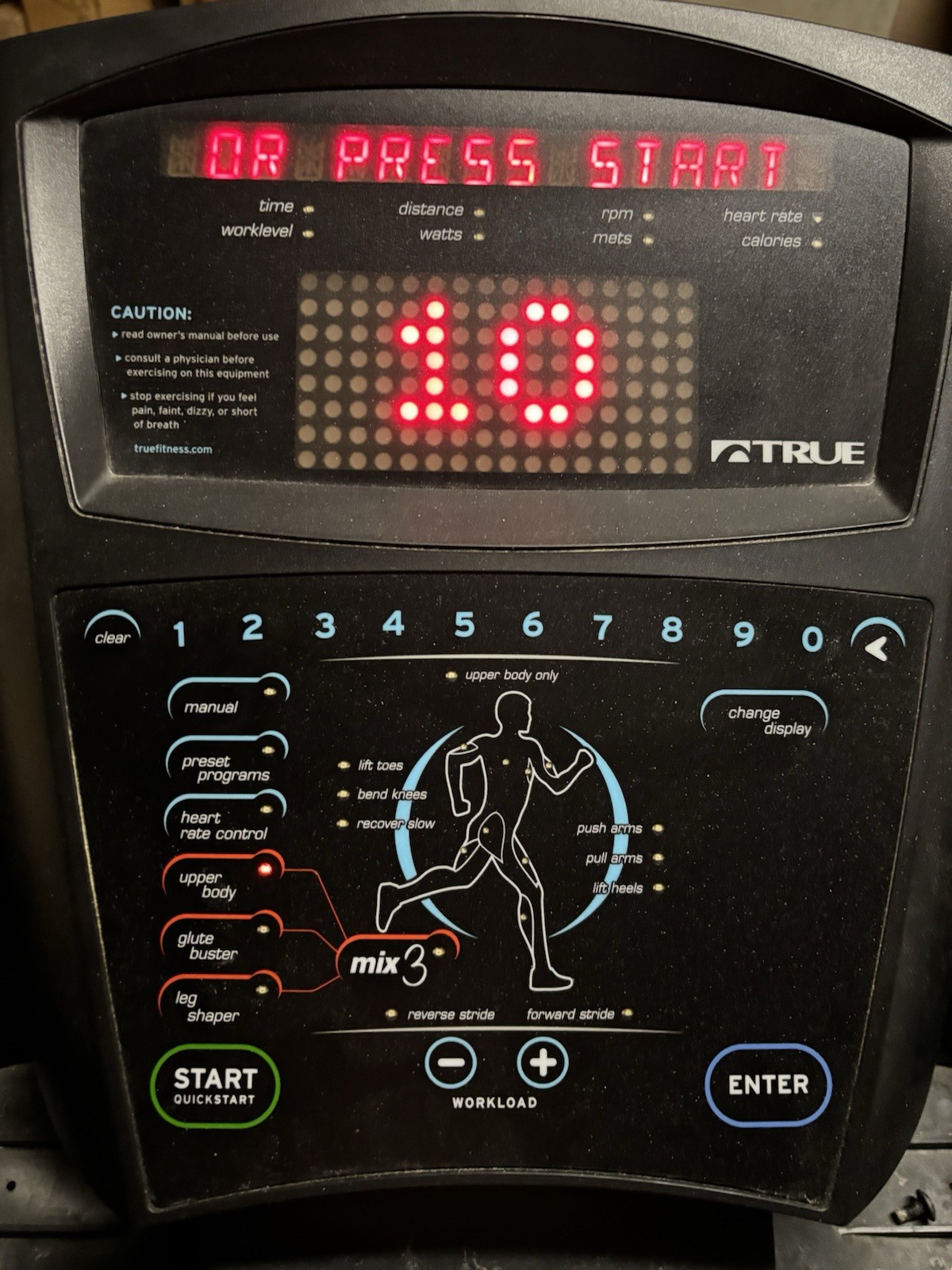 LED DISPLAY / TRUE STRIDER (TSX) Elliptical