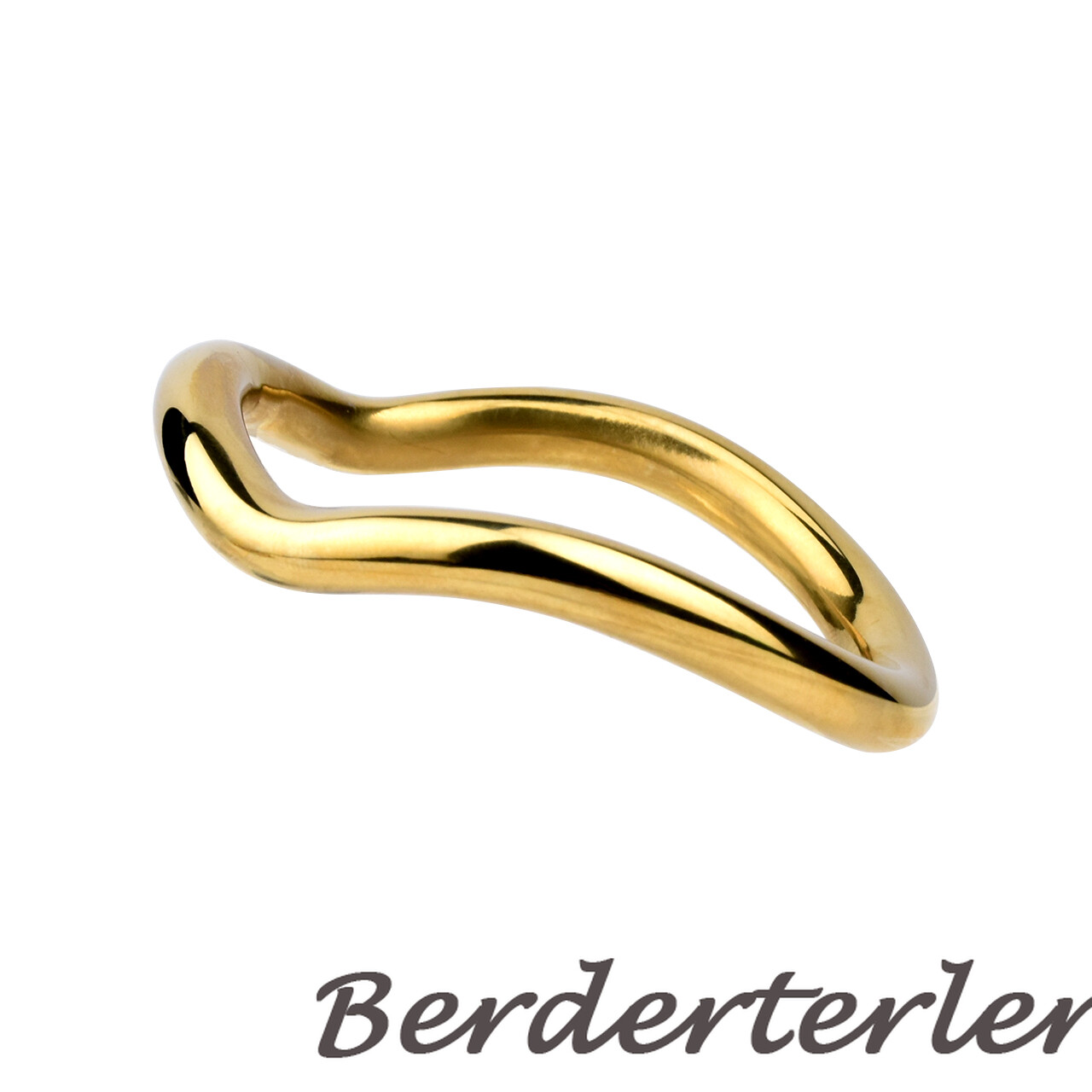 Chrome Golden Metal Rings Delay Ejaculation Curved Rings for Men Ball Stretcher