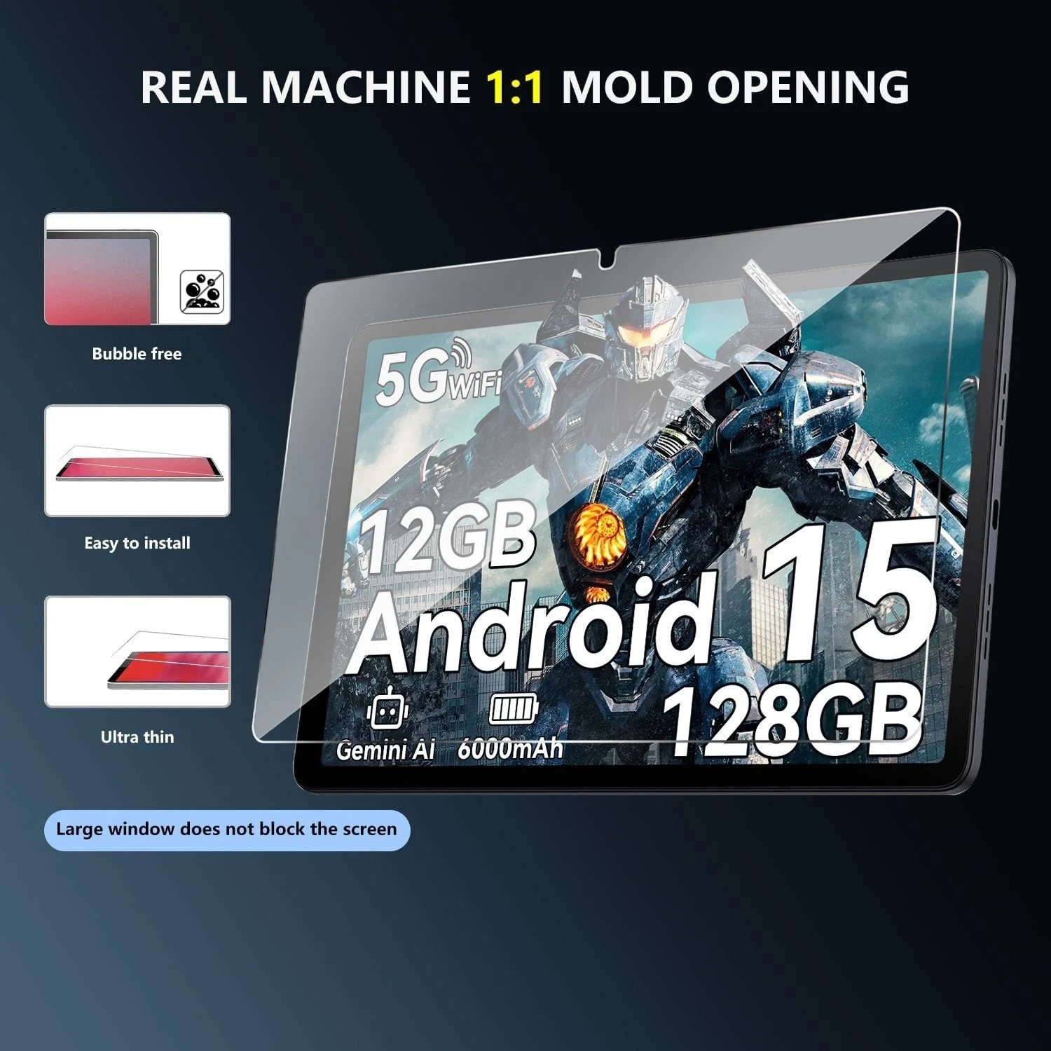 2 Pack 9H HD Tempered Glass Screen Protector For TABWEE T80 10 inch Tablet