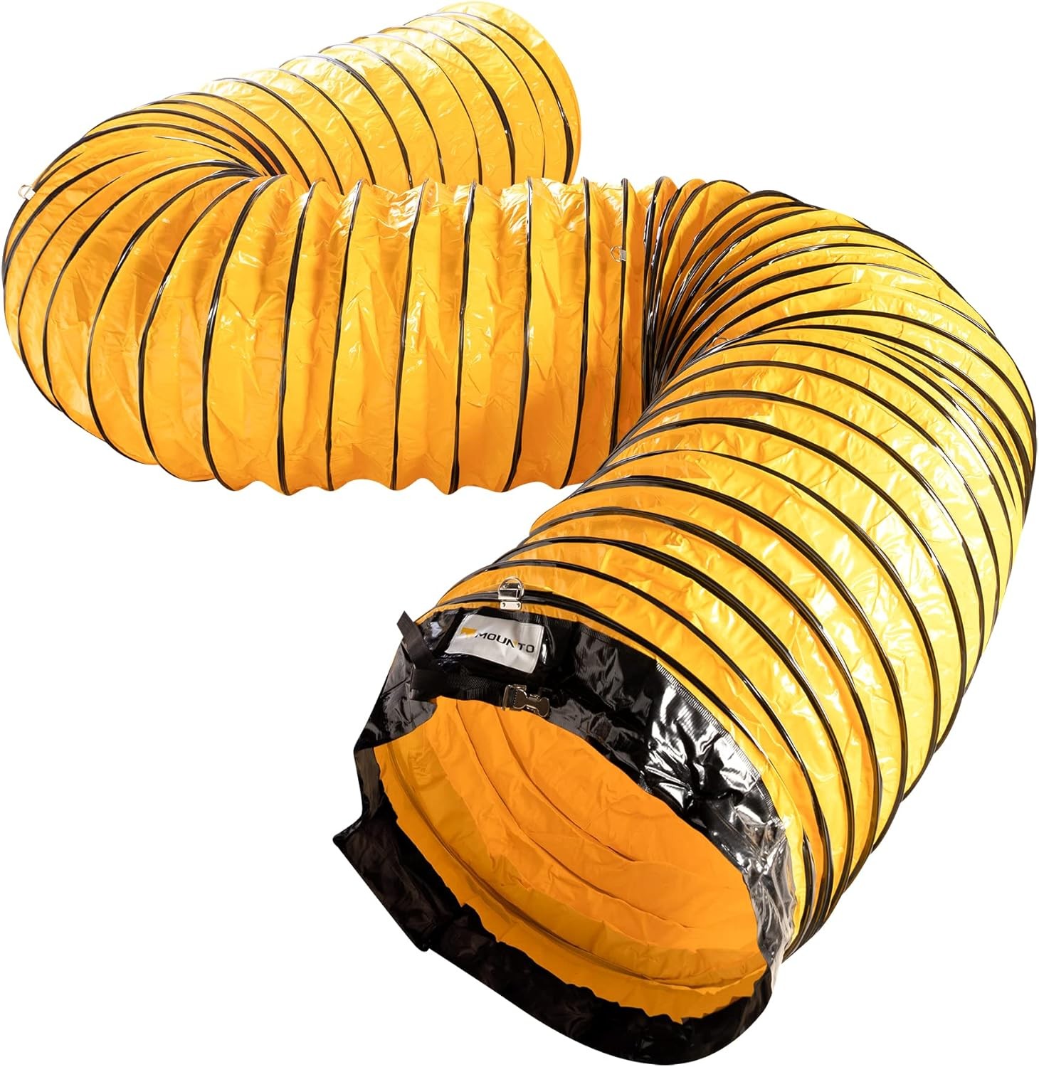 MOUNTO 25FT PVC Flexible Duct Hosing for Exhaust Fan (24inch) 24inch, Yellow