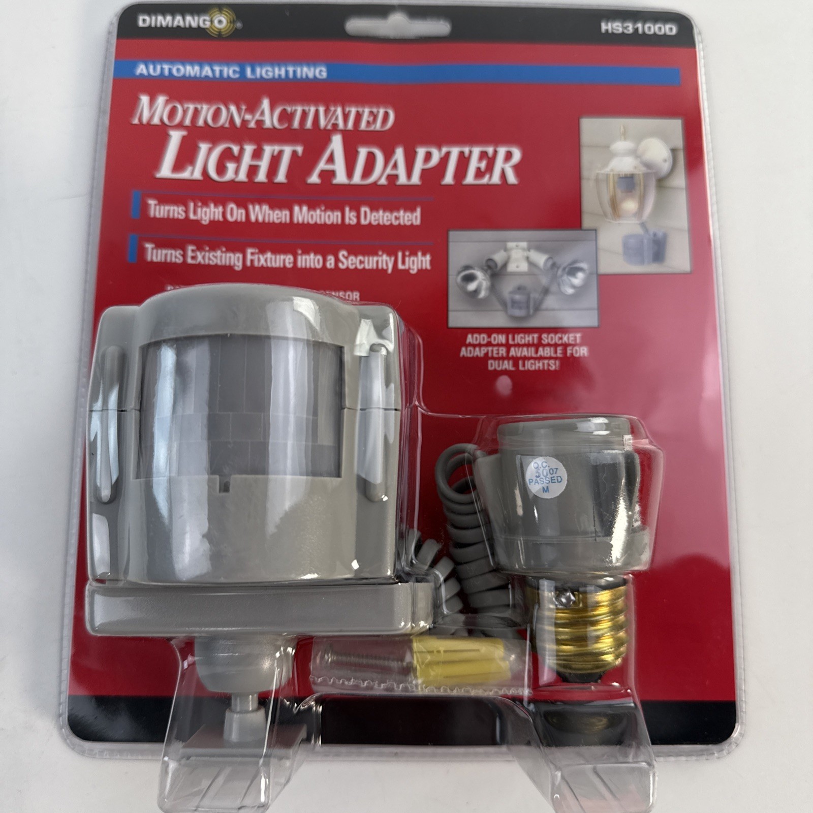 Dimango HS3100D Motion Activated Light Adapter New Sealed