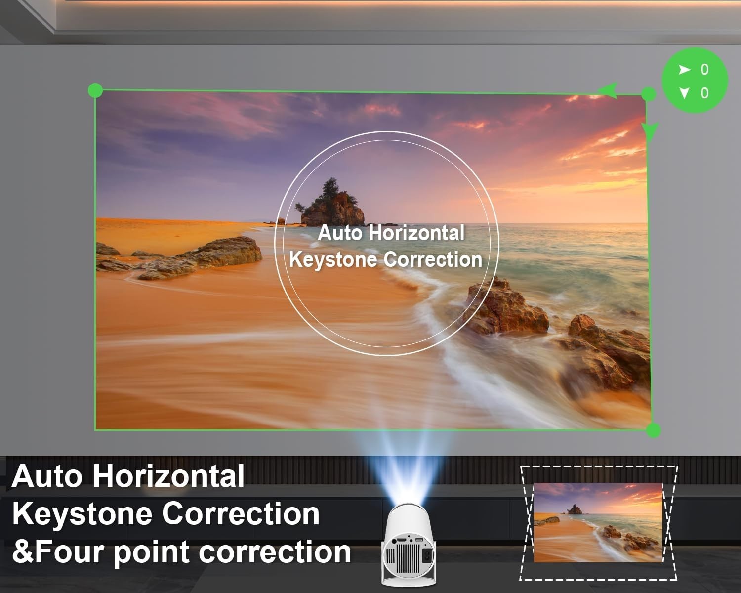 High-Resolution Mini Projector - 180° Adjustable, Ideal for Education & Business