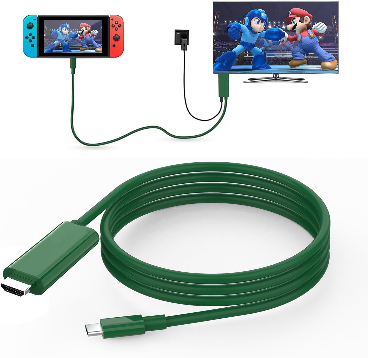 Switch Dock Mini Portable, 1.8M/ 6FT Switch TV Dock, Switch Docking Station