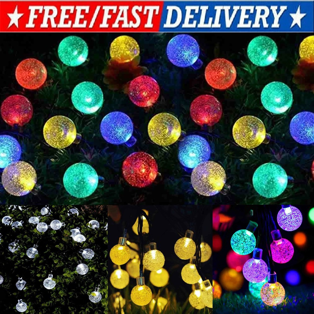 50 LED Solar String Lights Patio Party Yard Garden Wedding Waterproof Outdoor