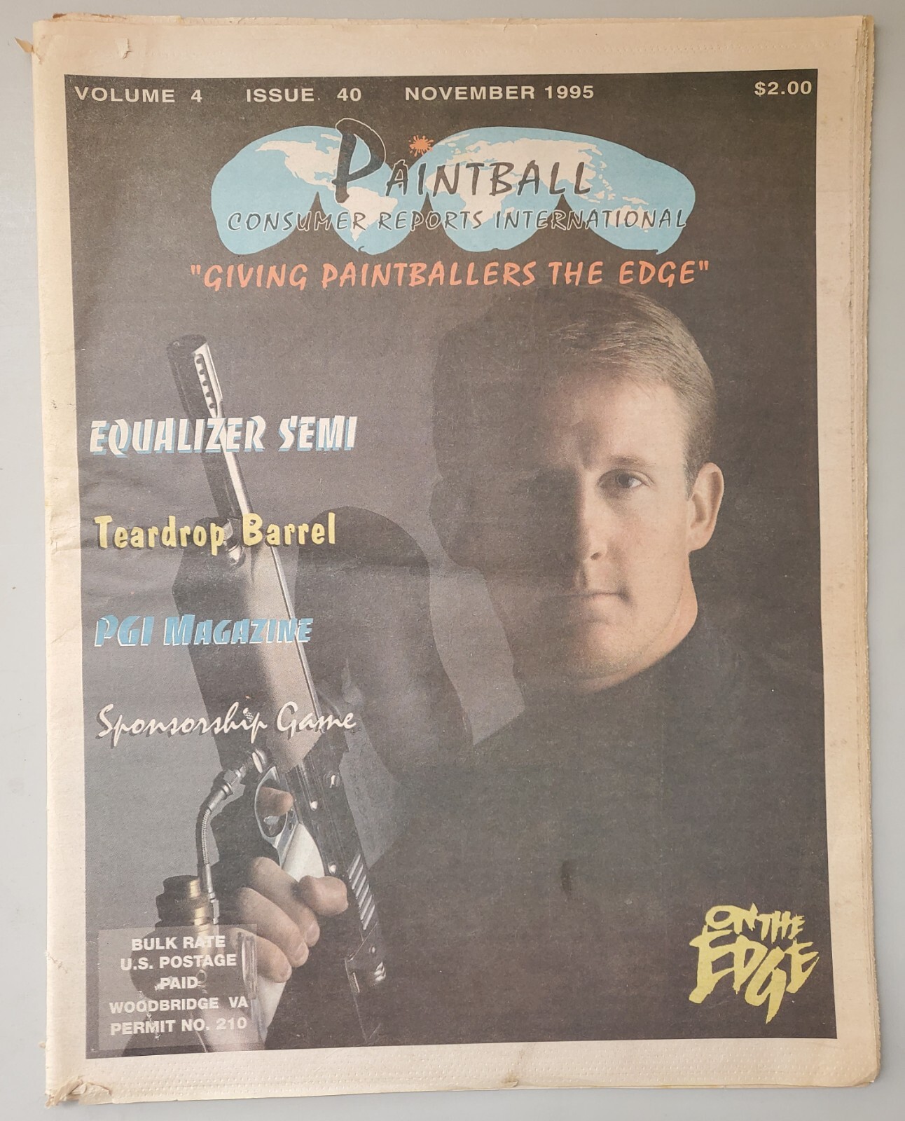 PCRI Paintball Magazine Nov 1995 Dave Dehaan Younglblood Cover RARE COLLECTABLE