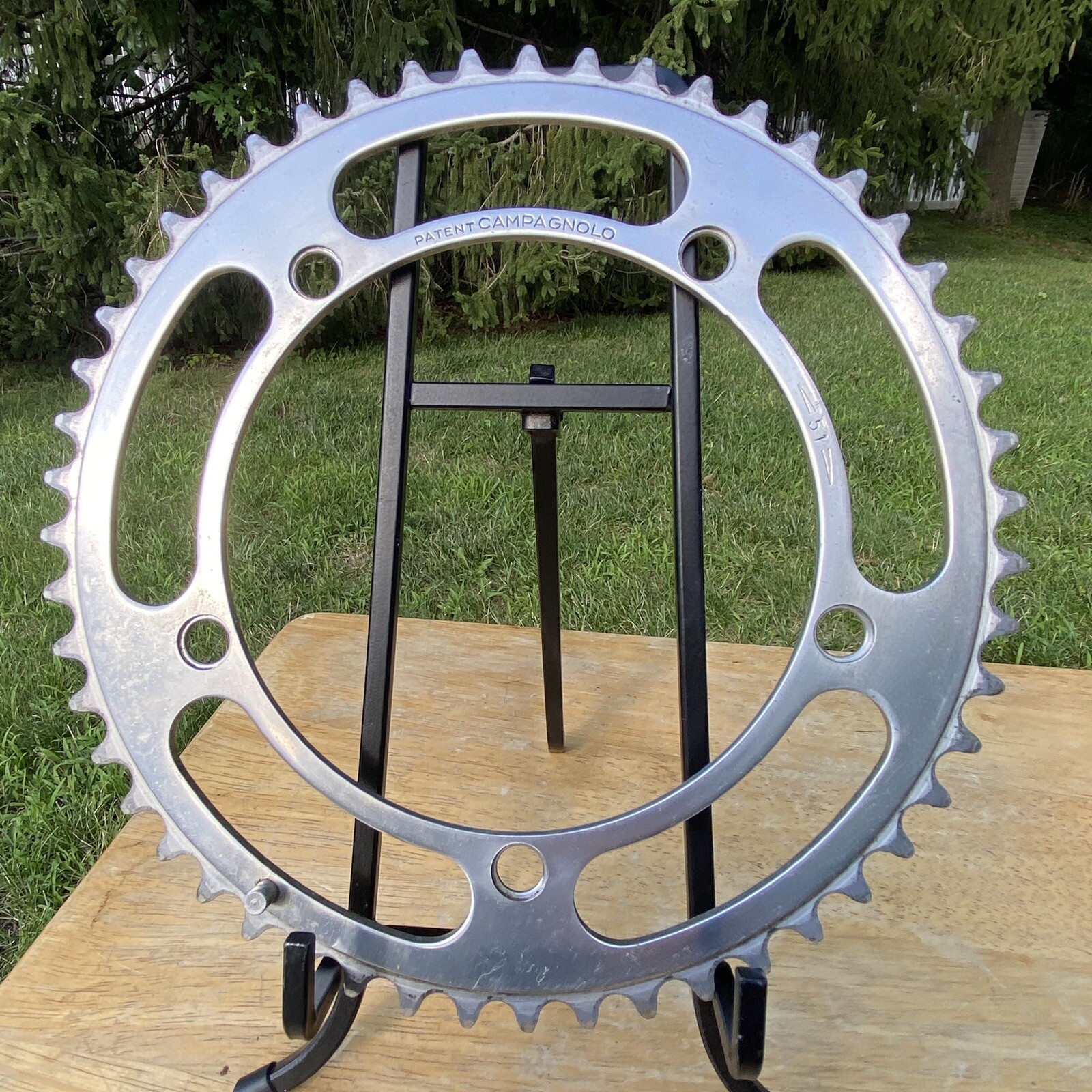 ~ Vintage Patent Campagnolo Nuovo Record 51T Alloy Chainring ~