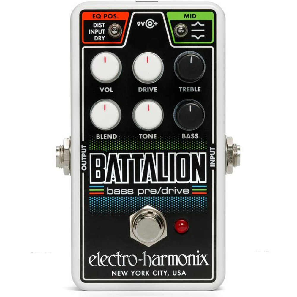 Electro-Harmonix Nano Battalion - Bass Preamp & Overdrive Effect Pedal - New