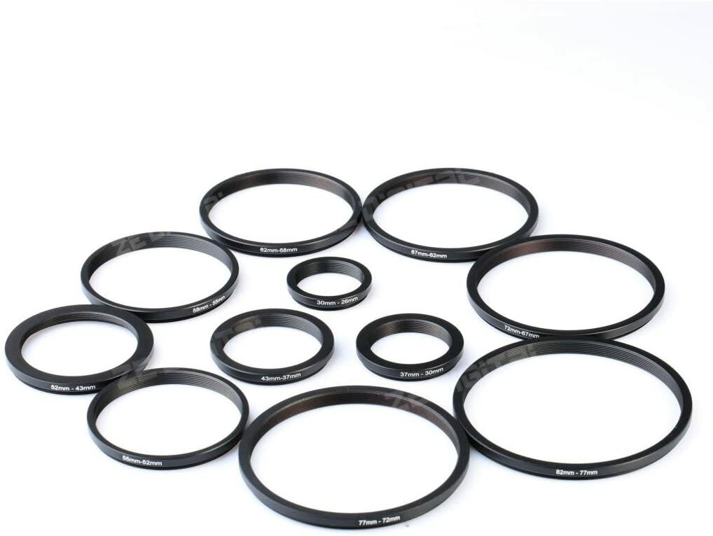K&F Concept 11pcs/Set Lens Filter Step Down Adapter Ring Kit for DSLR Camera
