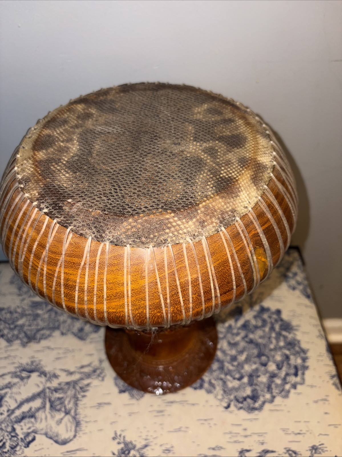 Vintage Doumbek Drum Snake Skin Head Handmade