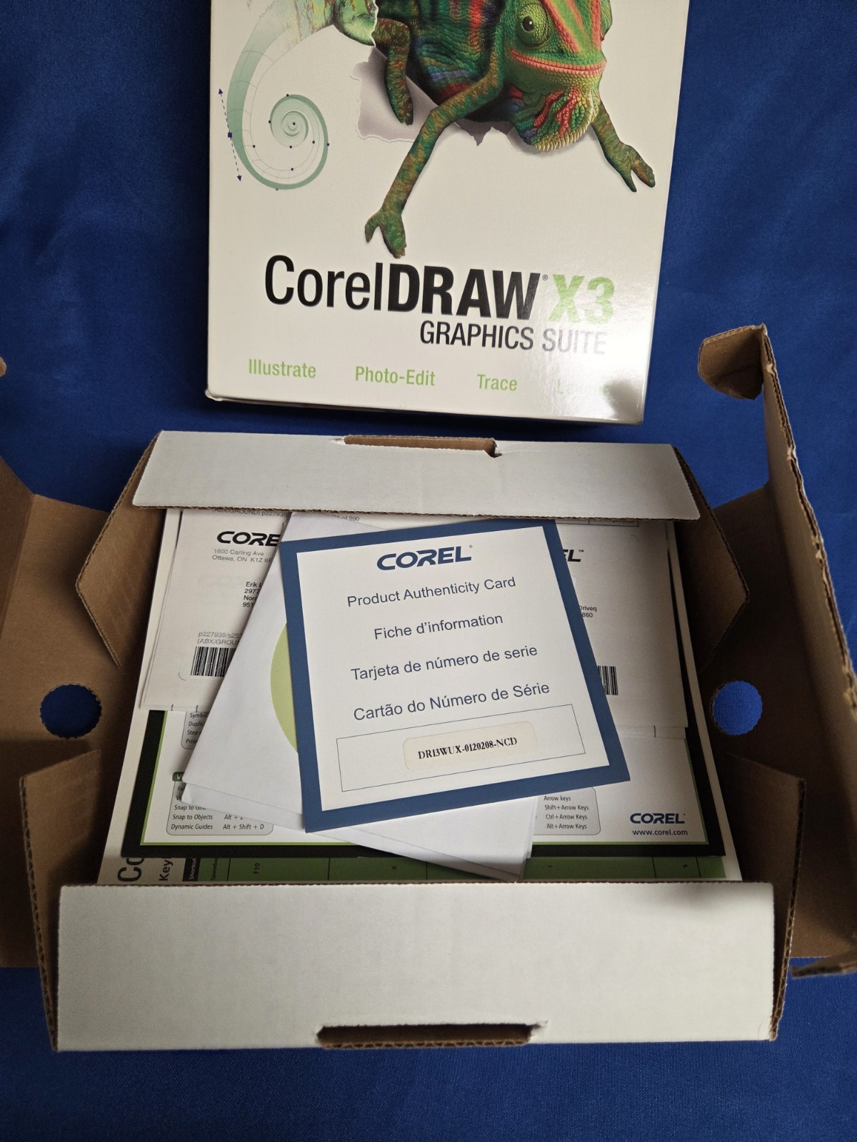 Vintage Corel Draw X3 Graphics Suite 4 CD-ROM NEW