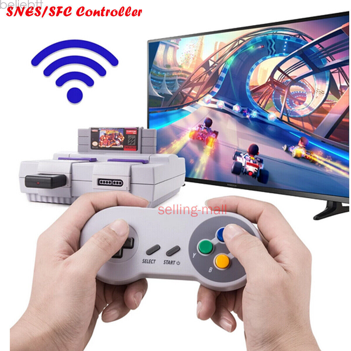 Wireless SNES Gamepad Receiver For Classic Super Nintendo Entertainment System